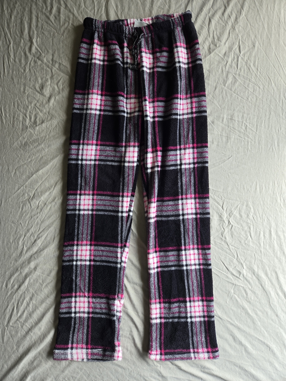 Women's Mikk Lounge Plaid Fleece Pajama Pants - Size LG